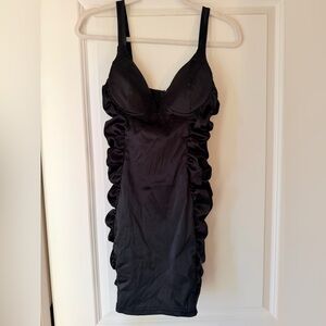Black Ruched Dress